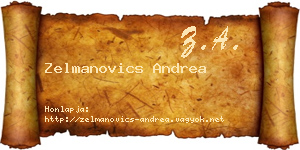 Zelmanovics Andrea névjegykártya